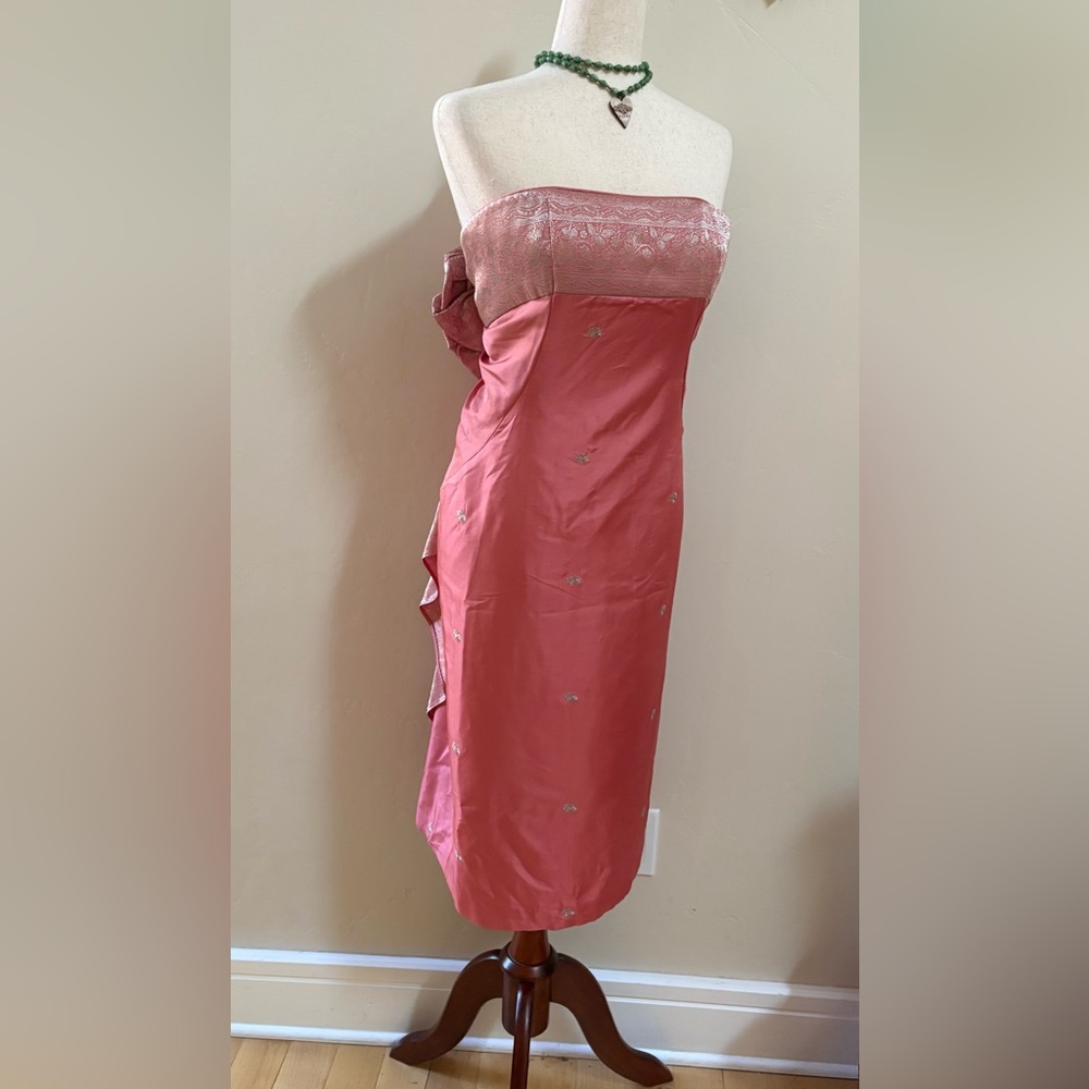 Vintage Marchesa Notte  Strapless Pink Dress 6